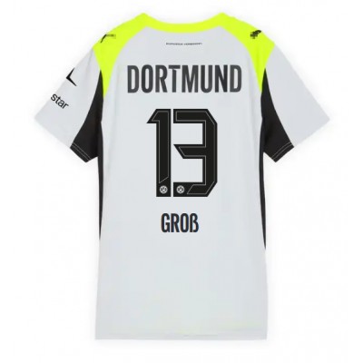 Ženski Nogometni dresi Borussia Dortmund Pascal Gross #13 Gostujoči 2025-26 Kratek Rokav Ženski Nogometni dresi Borussia Dortmund Pascal Gross #13 Gostujoči 2025-26 Kratek Rokav